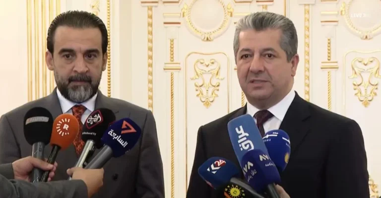 مسرور-بارزاني-والحلبوسي-يؤكدان-من-أربيل-دعم-الزيدي-لمواجهة-التحديات-وتجاوز-المرحلة