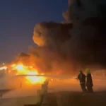 بغداد.-إغلاق-سريع-الشعلة-بعد-انفجار-صهريج-واحتراق-سيارات