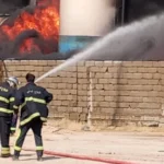 حريق-يلتهم-معملاً-للبلاستيك-شمال-شرق-بغداد-والدفاع-المدني-يتدخل