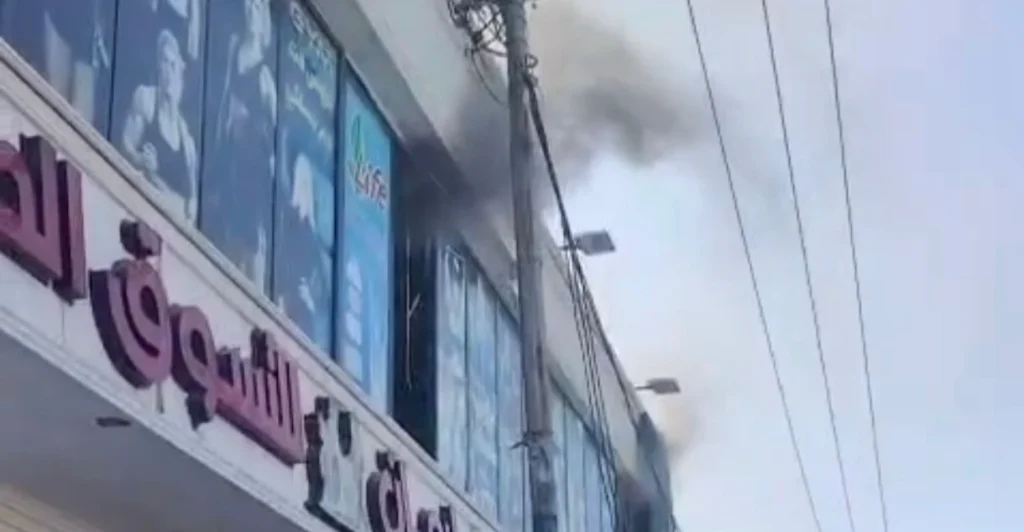 حريق-يطال-مجمعاً-رياضياً-نسائياً-وسط-كركوك-والدفاع-المدني-يتدخل