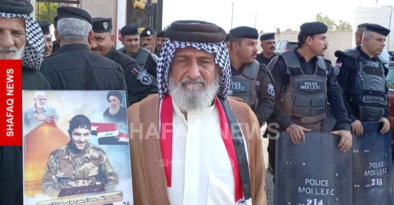 عوائل-شهداء-الحشد-في-البصرة-تحتج-للمطالبة-بتوزيع-الأراضي-(صور)